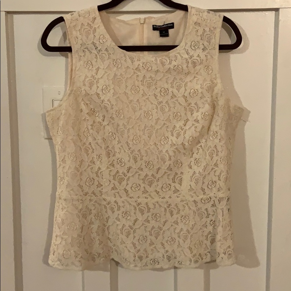 Lace Peplum Top